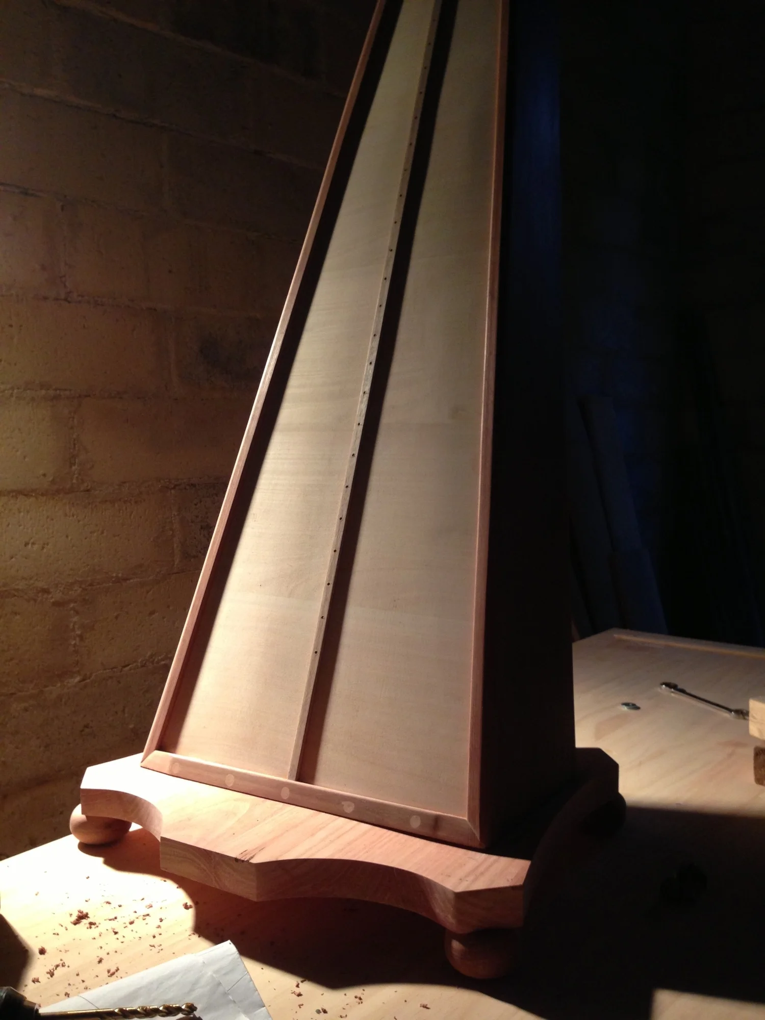 Harp Soundboard Fitted.JPG