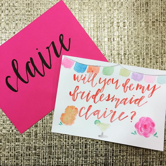 Fiesta themed custom bridesmaid card for a wedding in Mexico! โ๏ธ๐ฎ๐น