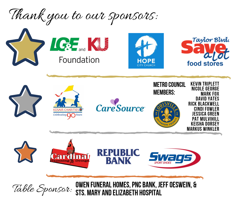 Please contact Clare Wallace if you’re interested in sponsoring Families Helping Families at clarewallace@slcm.org or 502-361-7763. You can also immediately purchase your sponsorship online: https://louisvilletickets.com/events/families-helping-families
