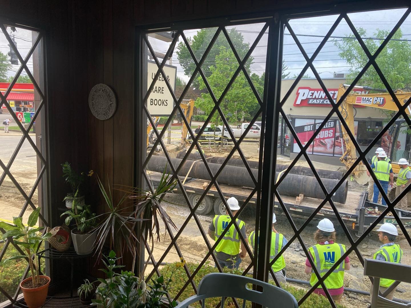Due to a significant water main break, Woodlawn is still closed between 3rd Street and Southern Parkway. Here&rsquo;s the view from our windows today. Unfortunately we aren&rsquo;t going to open the bookstore with all this happening, but we hope to b