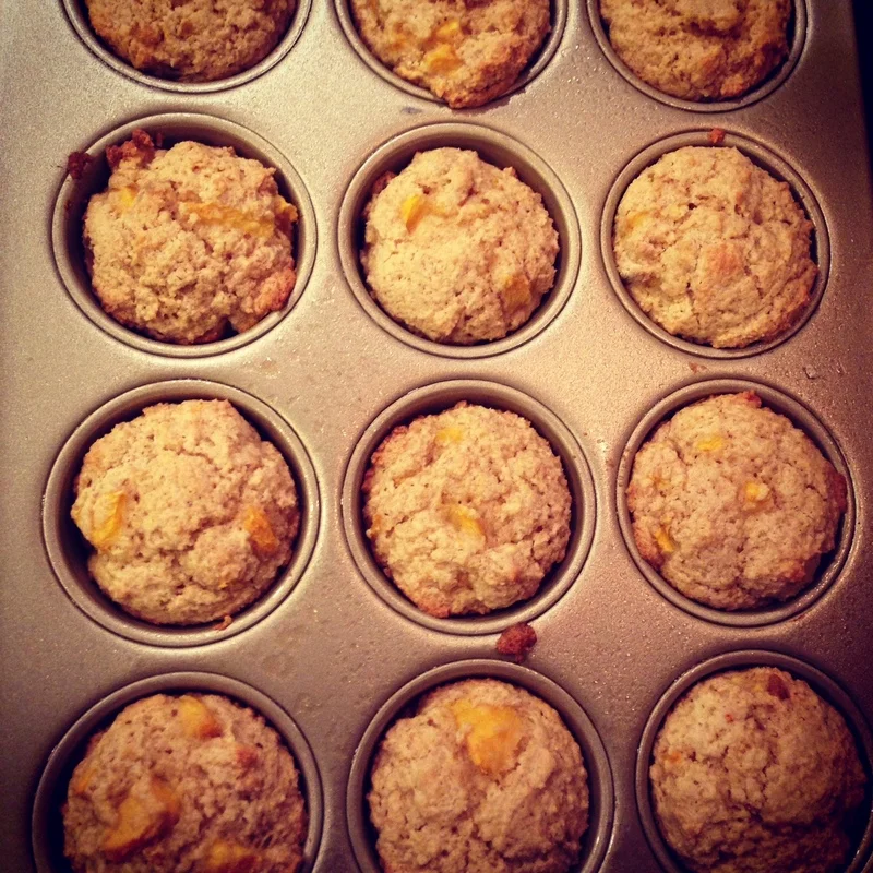 Ginger Peach Muffins