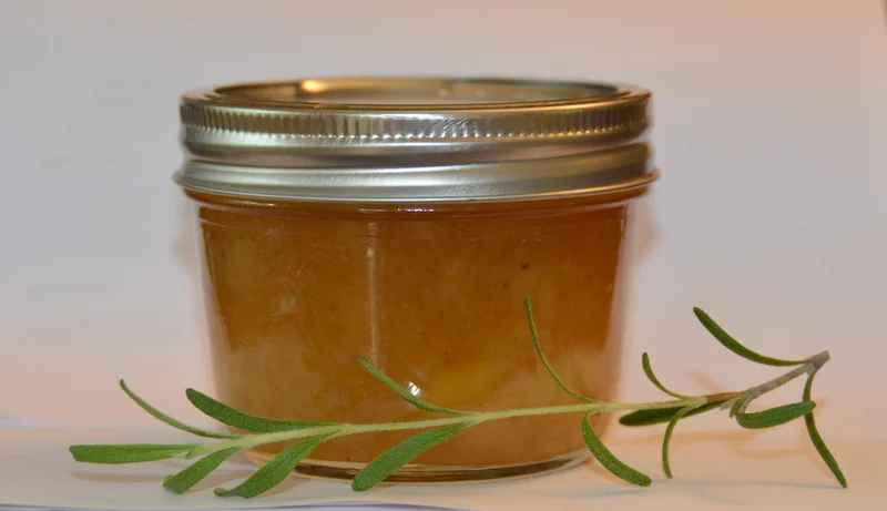 White Peach and Rosemary Jam
