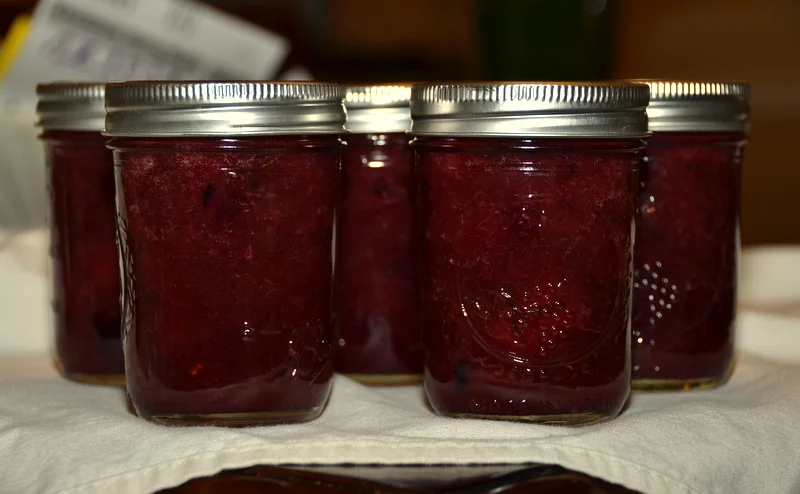 Rhubarb-Cherry-Hibiscus Jam