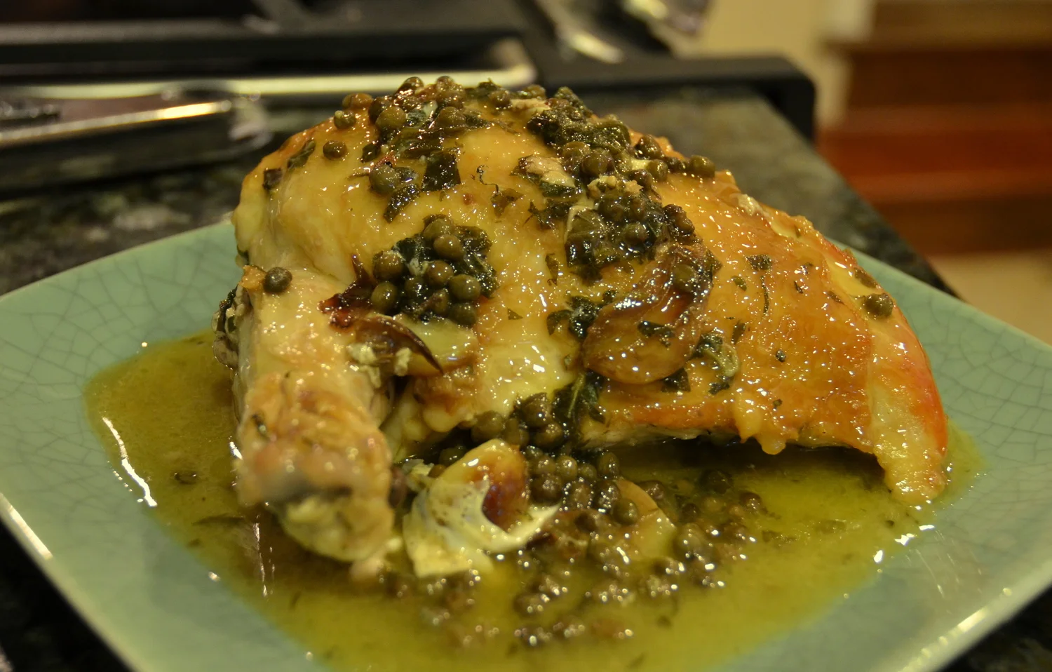 Chicken with Capers, Oregano and Garlic