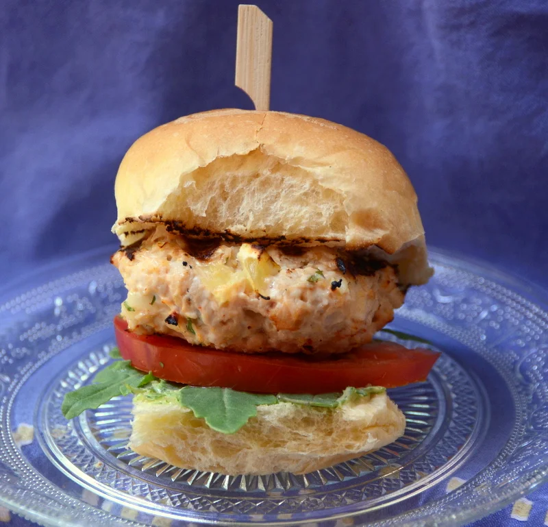 Chicken Burgers with Preserved Lemon, Aleppo and Yogurt