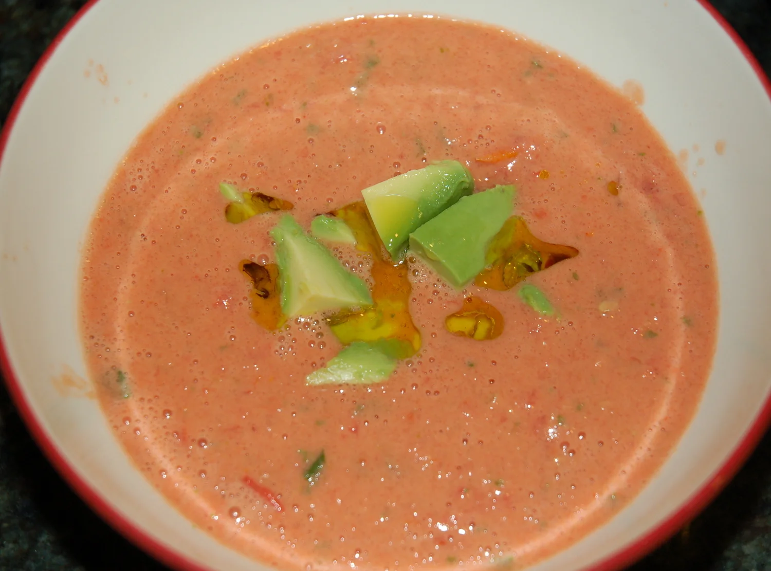 Pretty in Pink Cold Tomato Soup