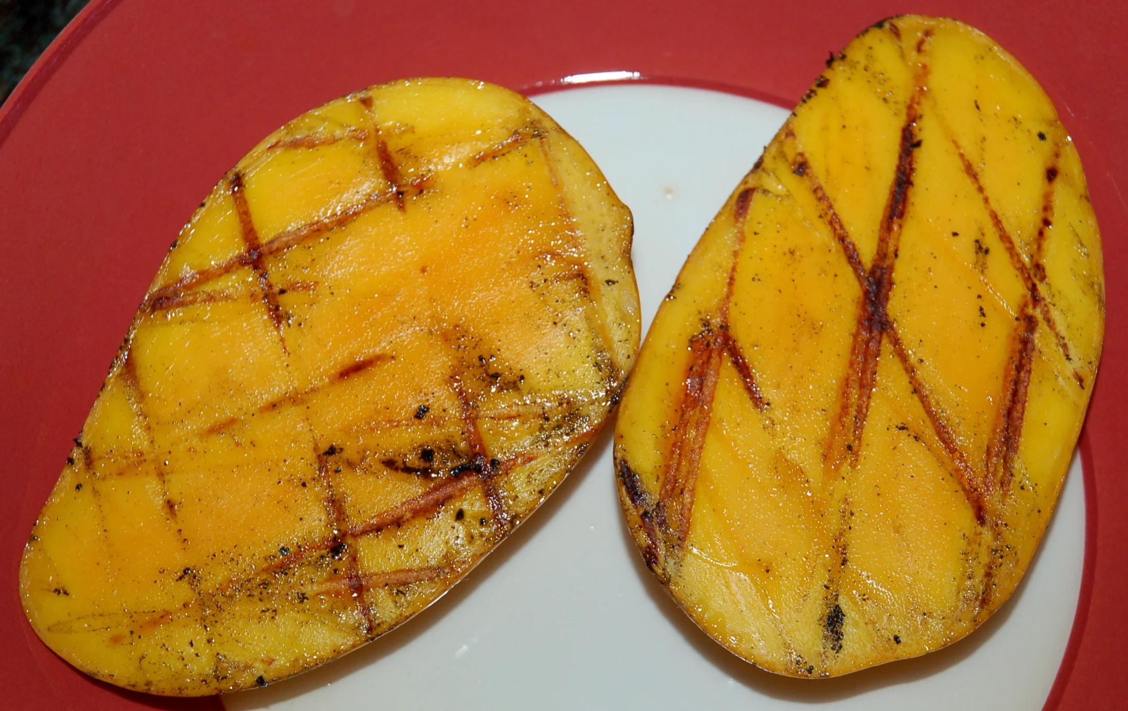 grilled mango