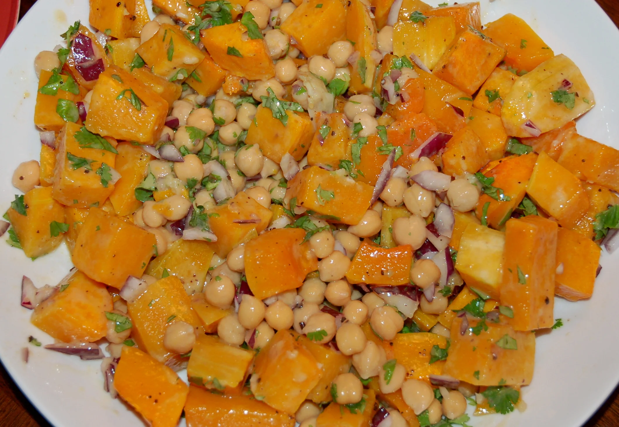 Molly’s Warm Butternut and Chickpea Salad With Tahini