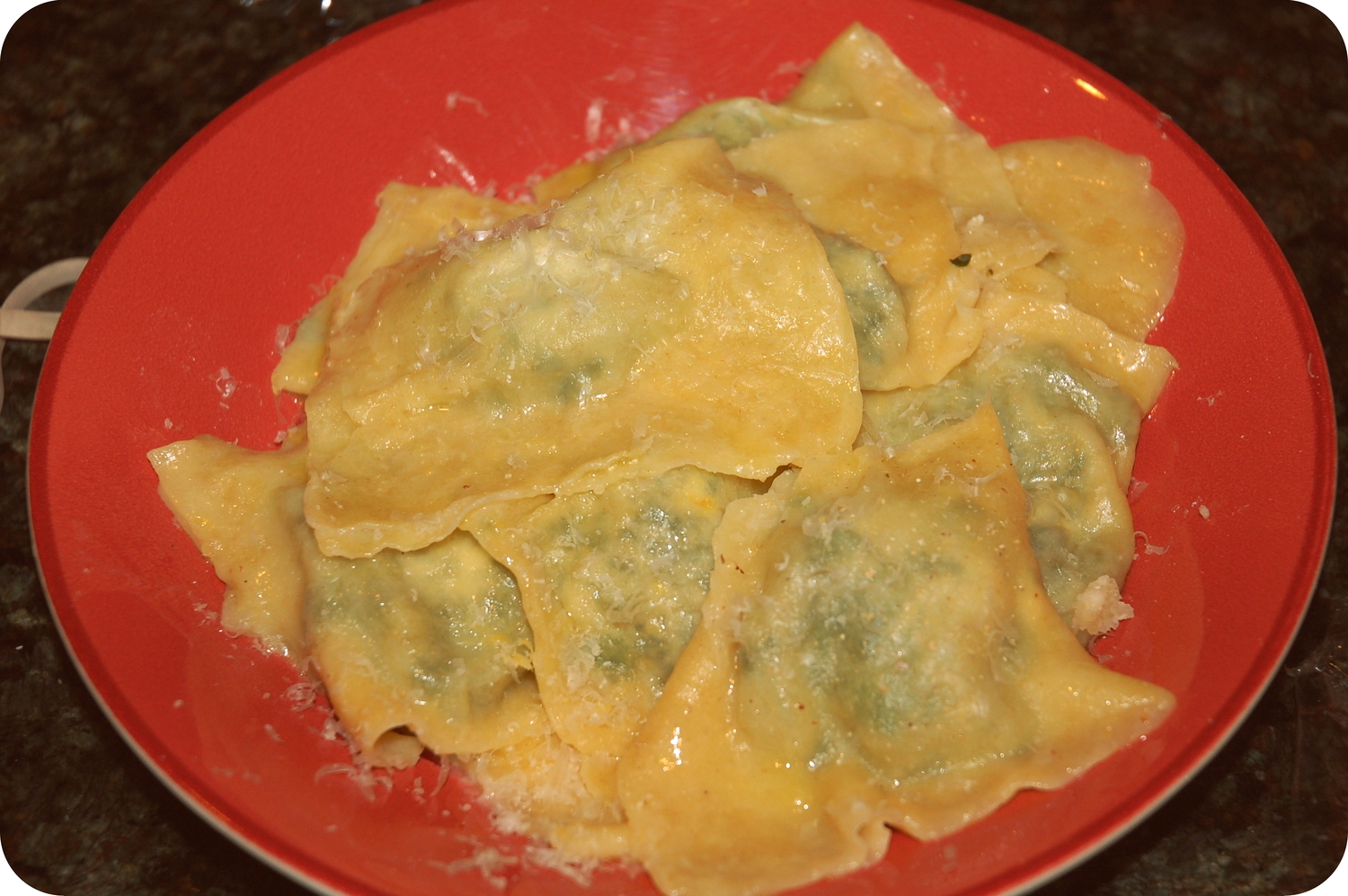 Greens, Goat Cheese and Lemon Ravioli