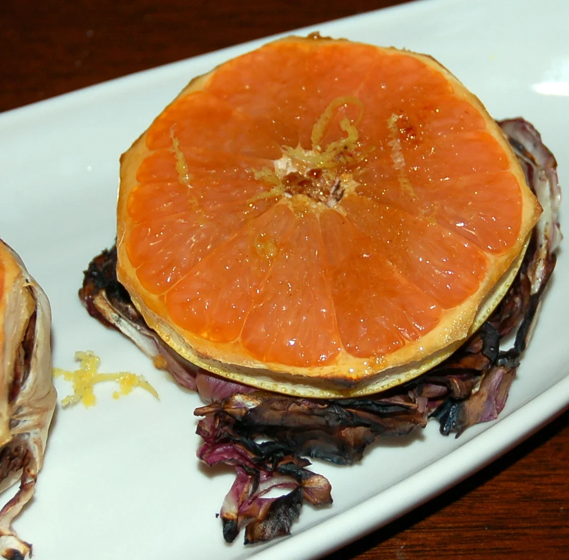 Grilled Radicchio with Bruleed Grapefruit