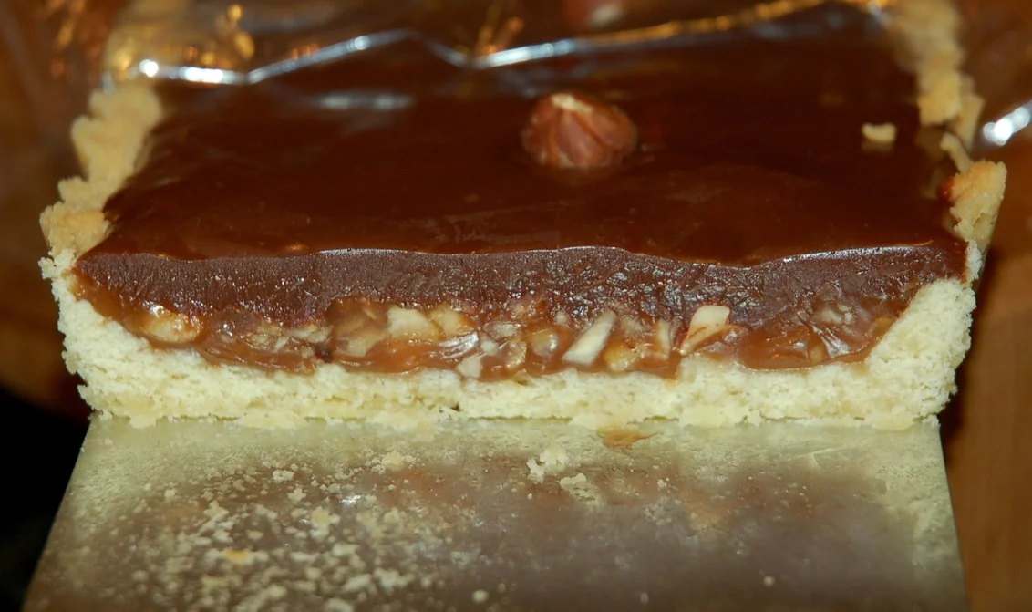 Milk Chocolate-Caramel Tart with Hazelnuts and Espresso