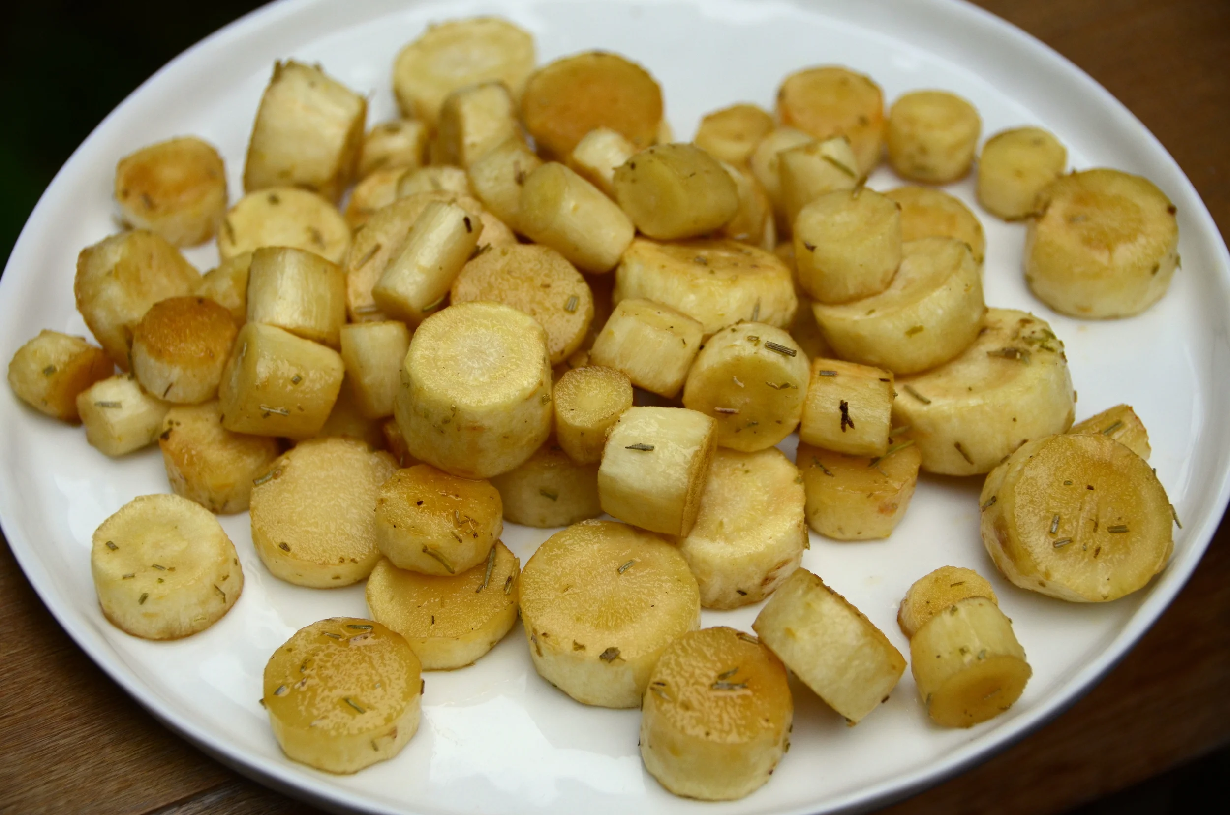 Rosemary and Brown Sugar Roasted Parsnips