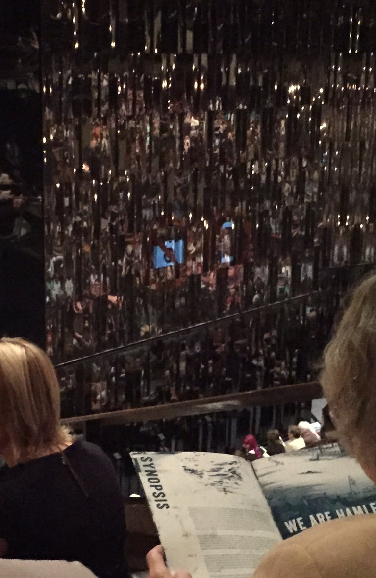 view from my seat of the stage, still covered by the curtain
