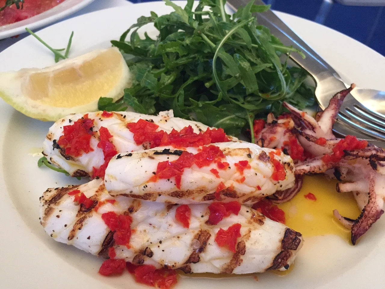 chargrilled squid