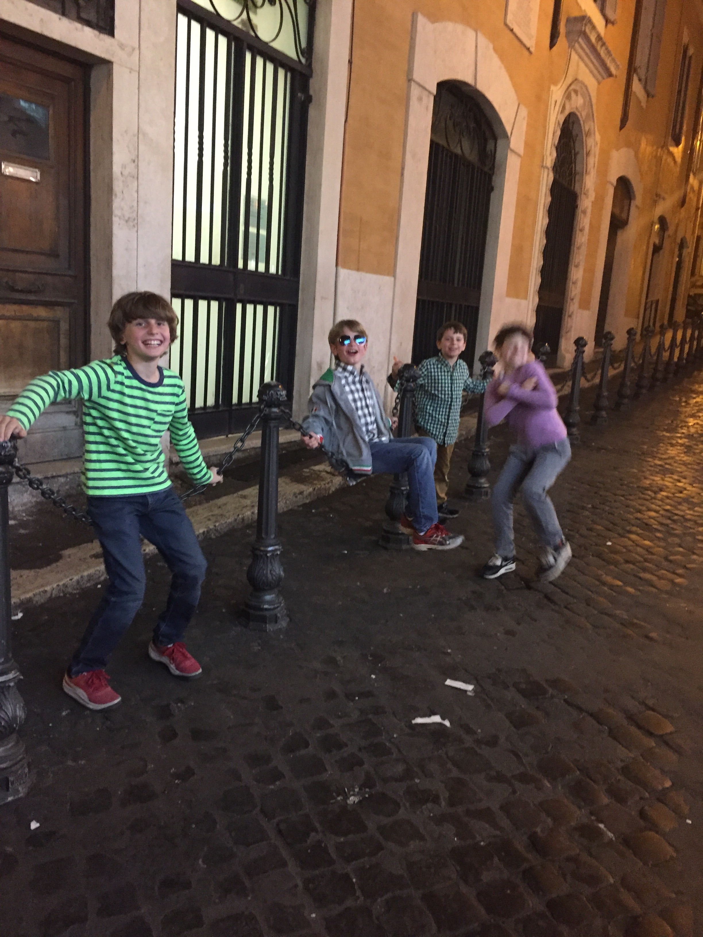 Then they share gelato with their brothers. By share, I do not mean they share. I mean they each enjoy gelato at the same time.