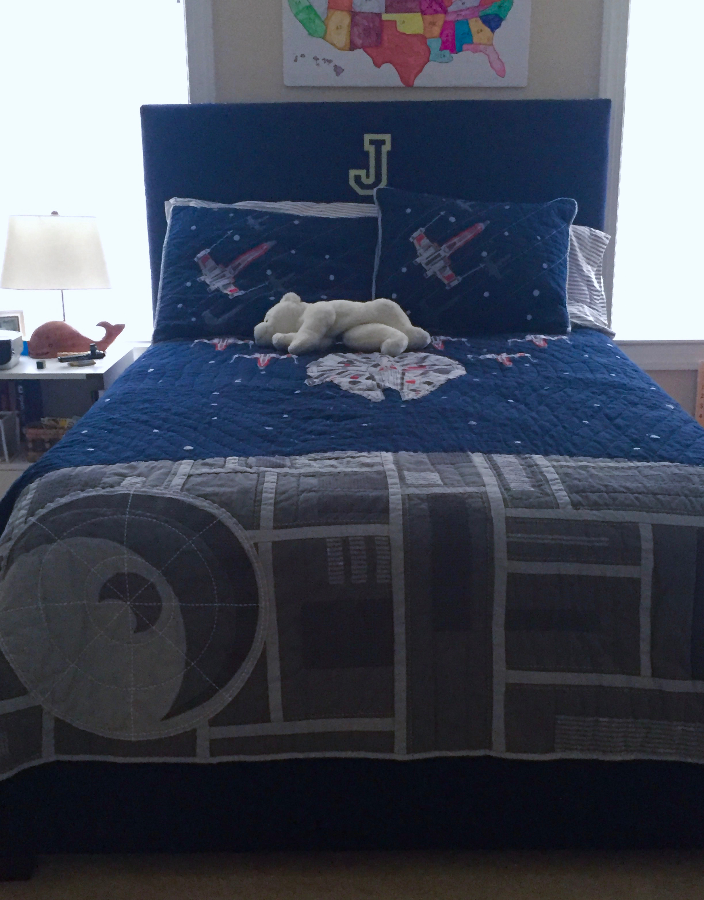 terrible color rendering and yes, i know the bed is not centered. j does not want it centered. #idunno