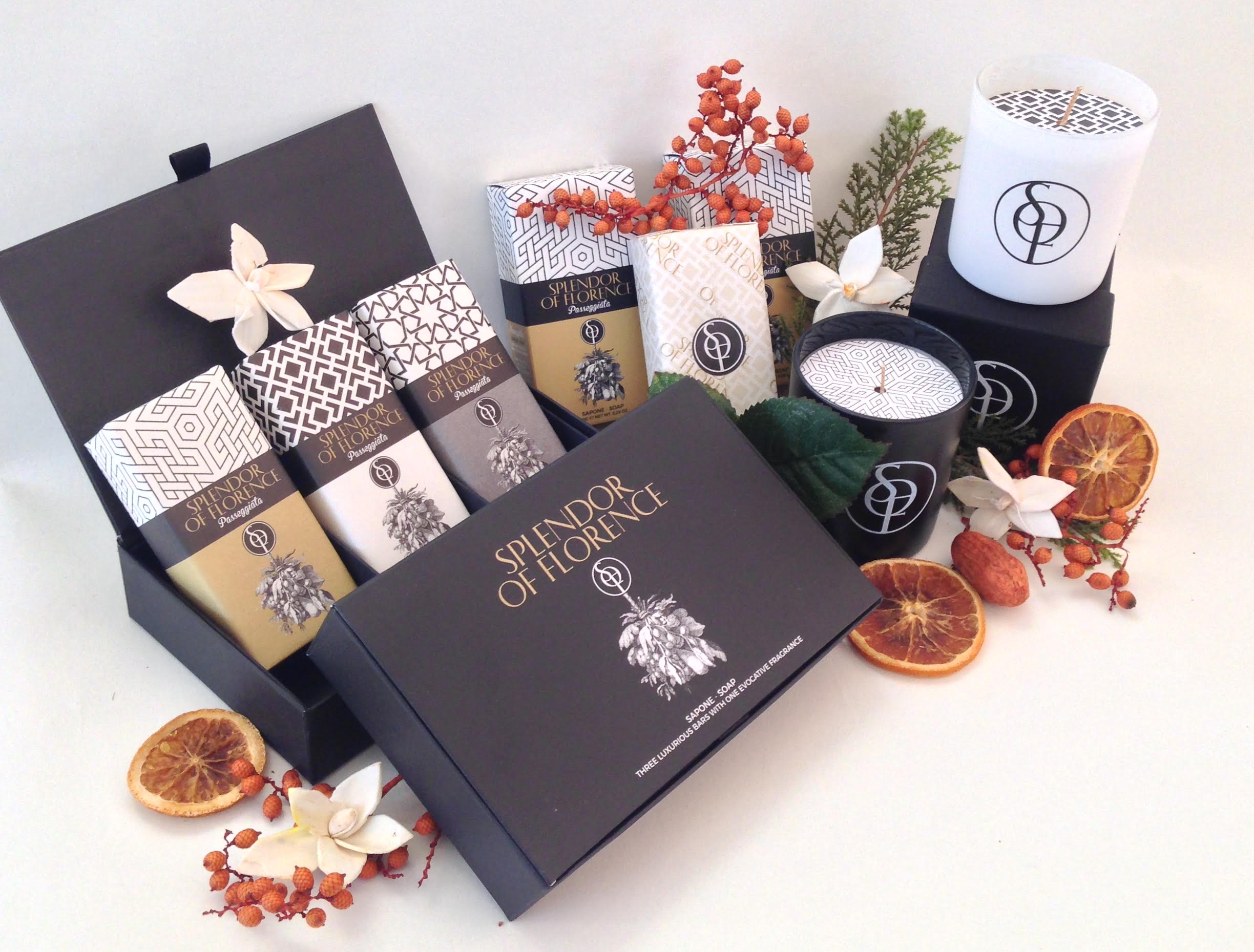 Splendor of Florence Passegiata soaps and candles