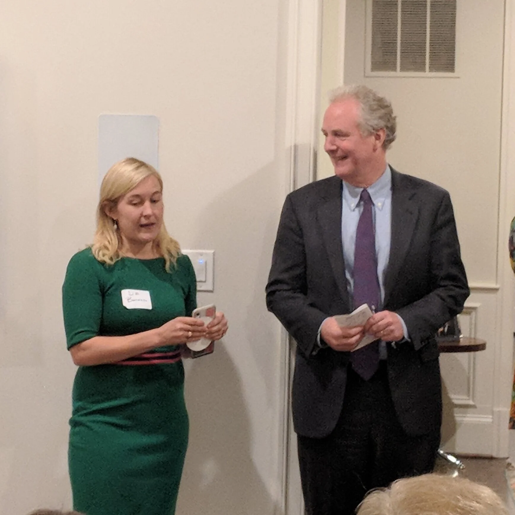 Liz and Senator Van Hollen have worked together for years on gun-safety legislation