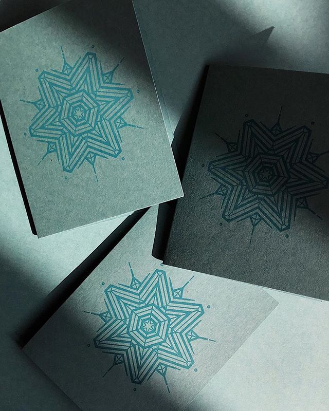 Snowflake Greeting Cards ❄️ #letterpress