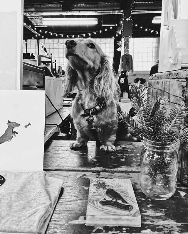 There&rsquo;s still time to send out holiday cards! Come see us (and Benny)! Now until 11pm at the Royal Oak Farmers Market.
#letterpress
