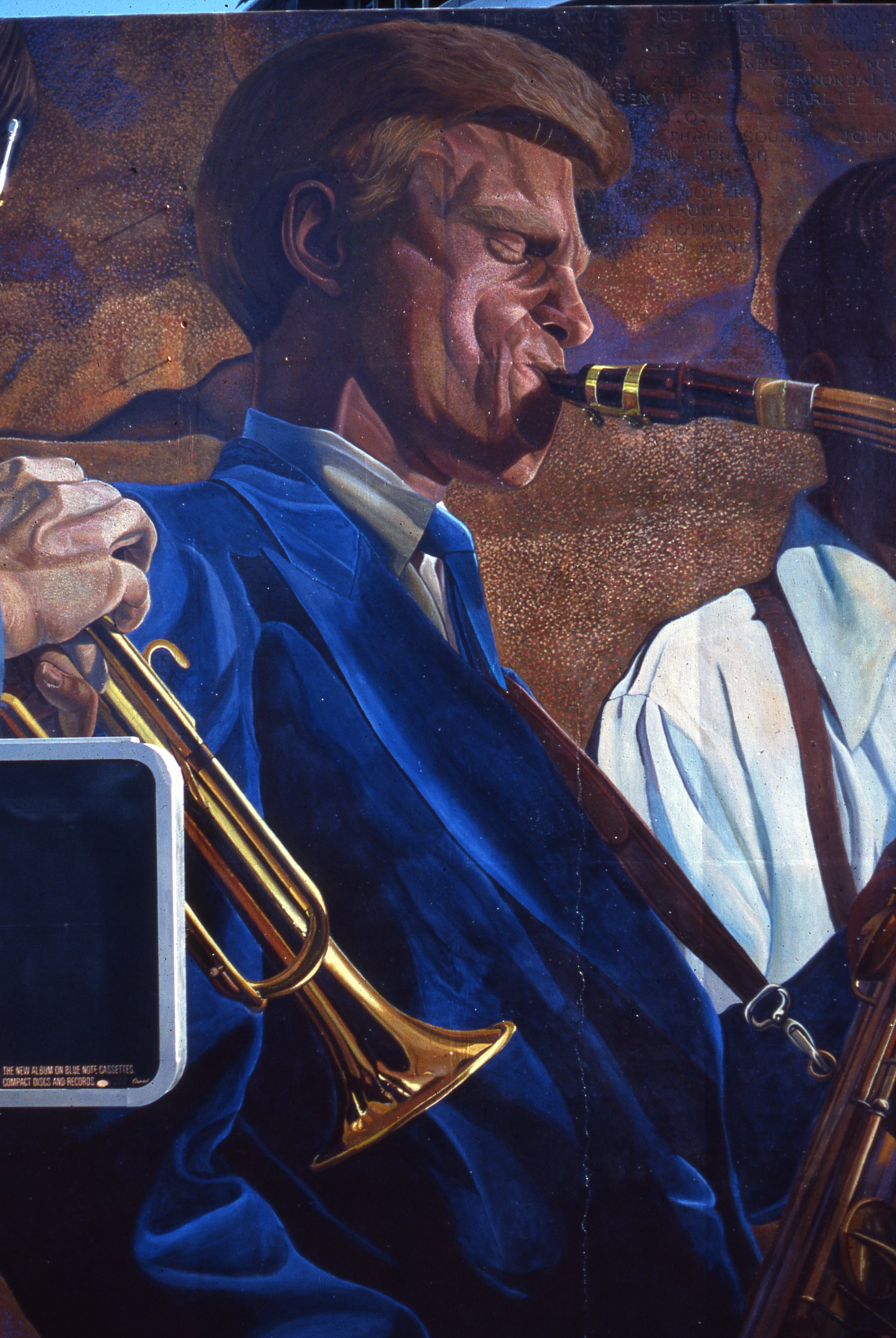   "Hollywood Jazz: 1945-1972", Detail    1991 Acrylic on concrete   26&nbsp;x 88 feet   © Richard Wyatt Jr.  