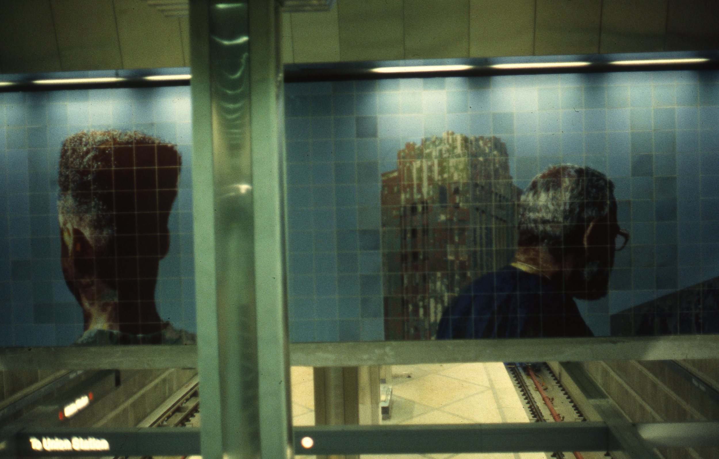   "People Coming, People Going", West wall detail    1996   Ceramic&nbsp;Tile   10 x 30 feet   © Richard Wyatt Jr.&nbsp;  