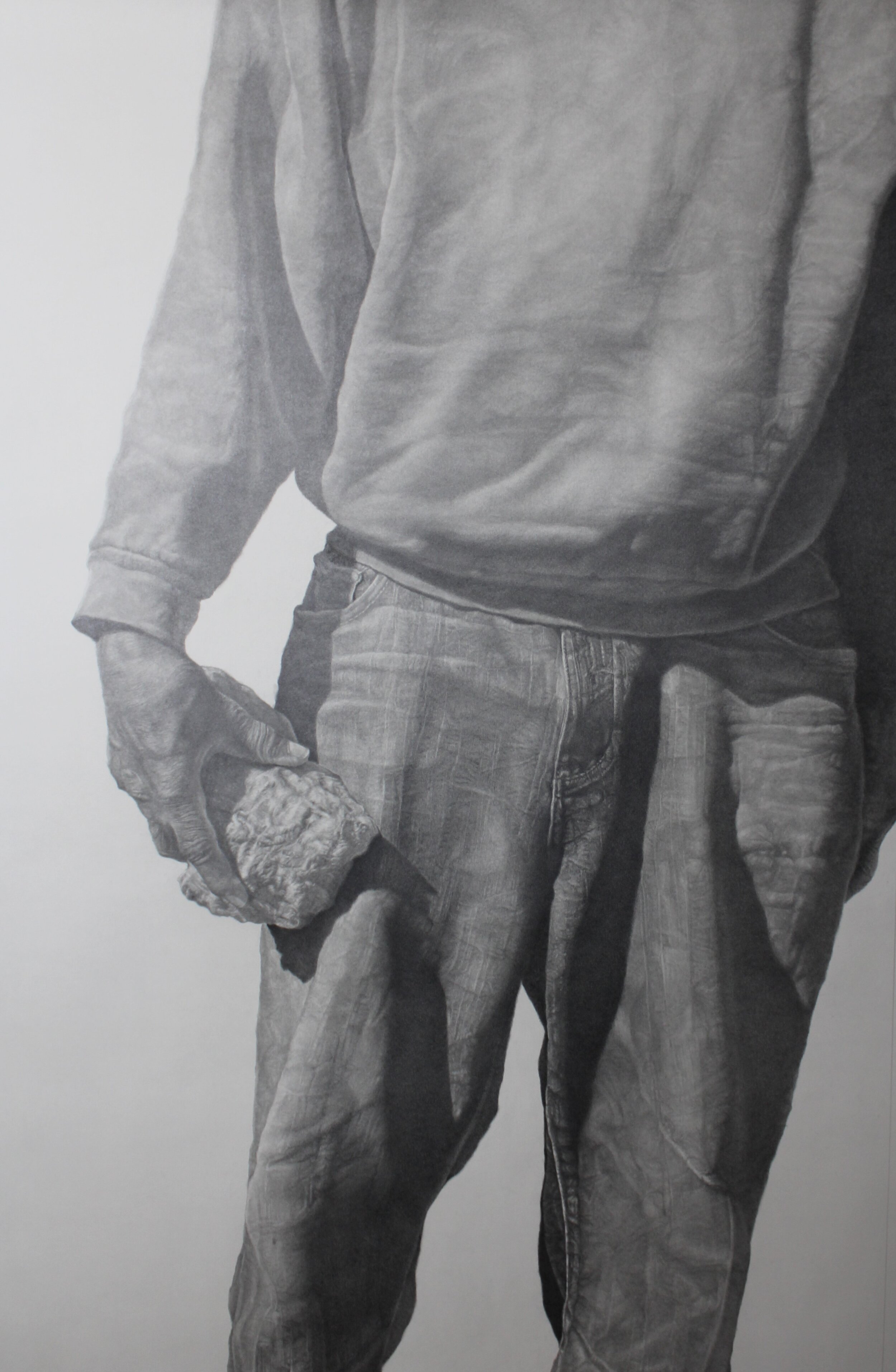 "Let’s Put Our Stones Down"  2020 Pencil on paper 41&nbsp;inches x 25 inches © Richard Wyatt Jr. 