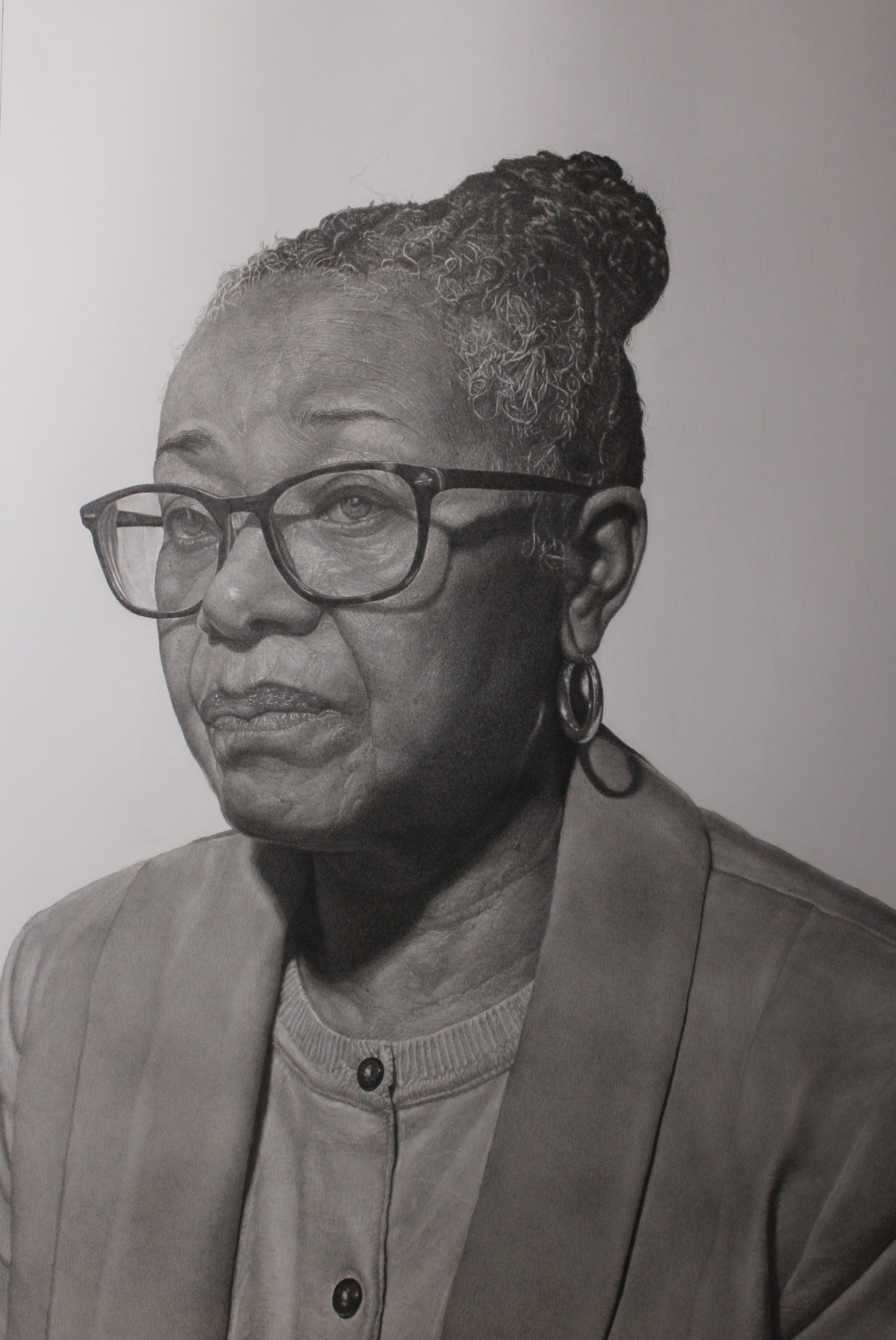  "Joyce"  2021 Pencil on paper 30 inches x 19 ⅞ inches © Richard Wyatt Jr. 