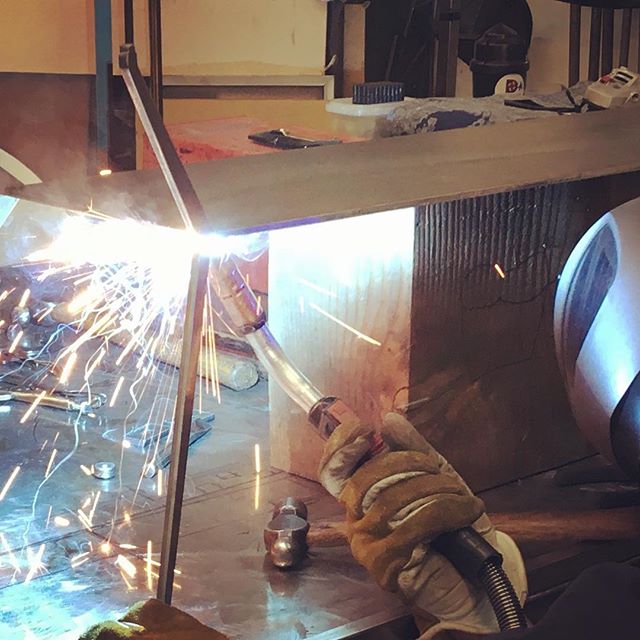 Purely experimental table art.  #architectural #interiordesign #sculpture #welding #metalfab