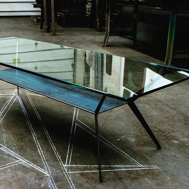 Experimental table collaboration with @miosi_d. #metalfab #welding #sculpture #interiordesign #architectural #architecturaldesign