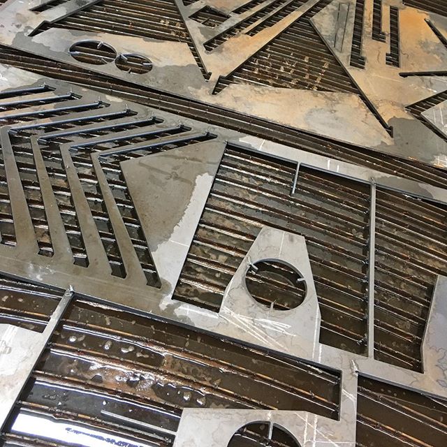 Positive and negative progress on the table today. #architecturaldesign #architectural #interiordesign #sculpture #welding #plasmacutting #arclightdynamics