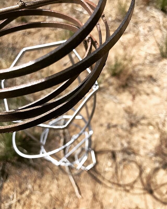 3D structure drawing in the desert. % scale #shadowmaker #lightstructure #hexagon