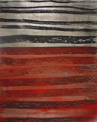 Bamboo Strata2010, mineral pigments, charcoal, soy fixative on Kumohada paper on panel,45" x 36" (in private collection, Washington, CT)