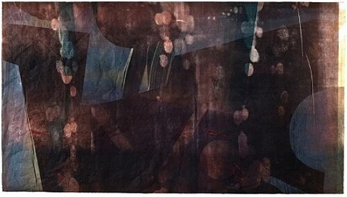 Nocturne Matter 4 Red2011, Monotype on Kozo paper28” x 45” framed