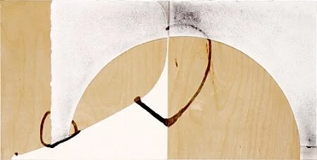 Aero #42011, mixed papers, Chinese ink, graphite on prepared panel12" x 24"