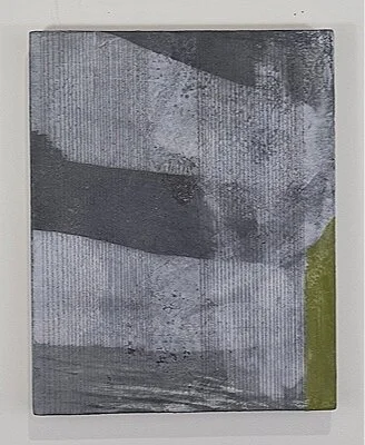 Terrain Study 192017, mineral, plant and shell pigments, graphite on Kumohada paper on panel10” x 8” (collection of artist)