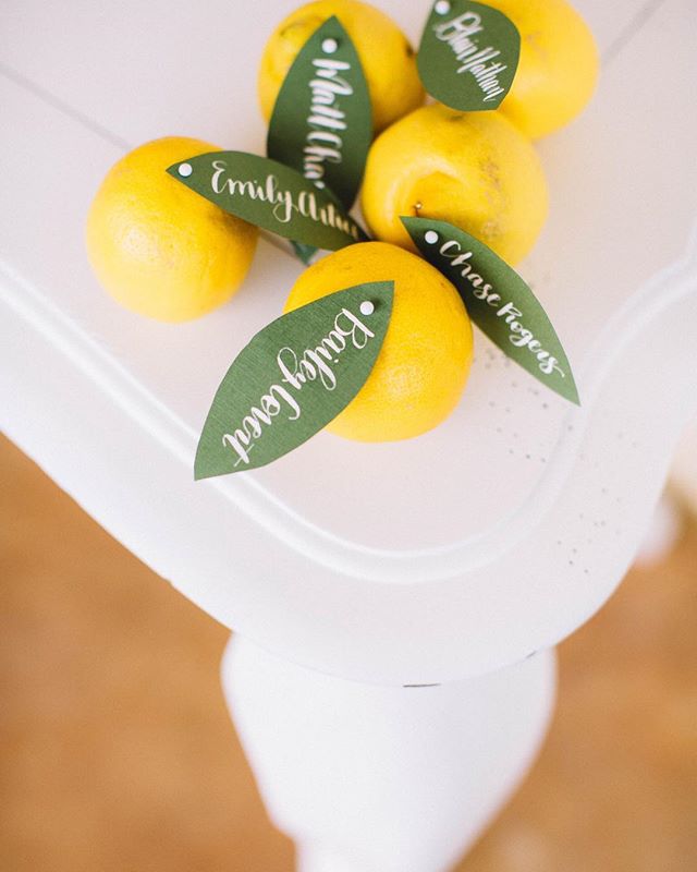 I love when a bride wants something unique for place cards! This is the perfect picture for this hot day! Lemonade anyone?