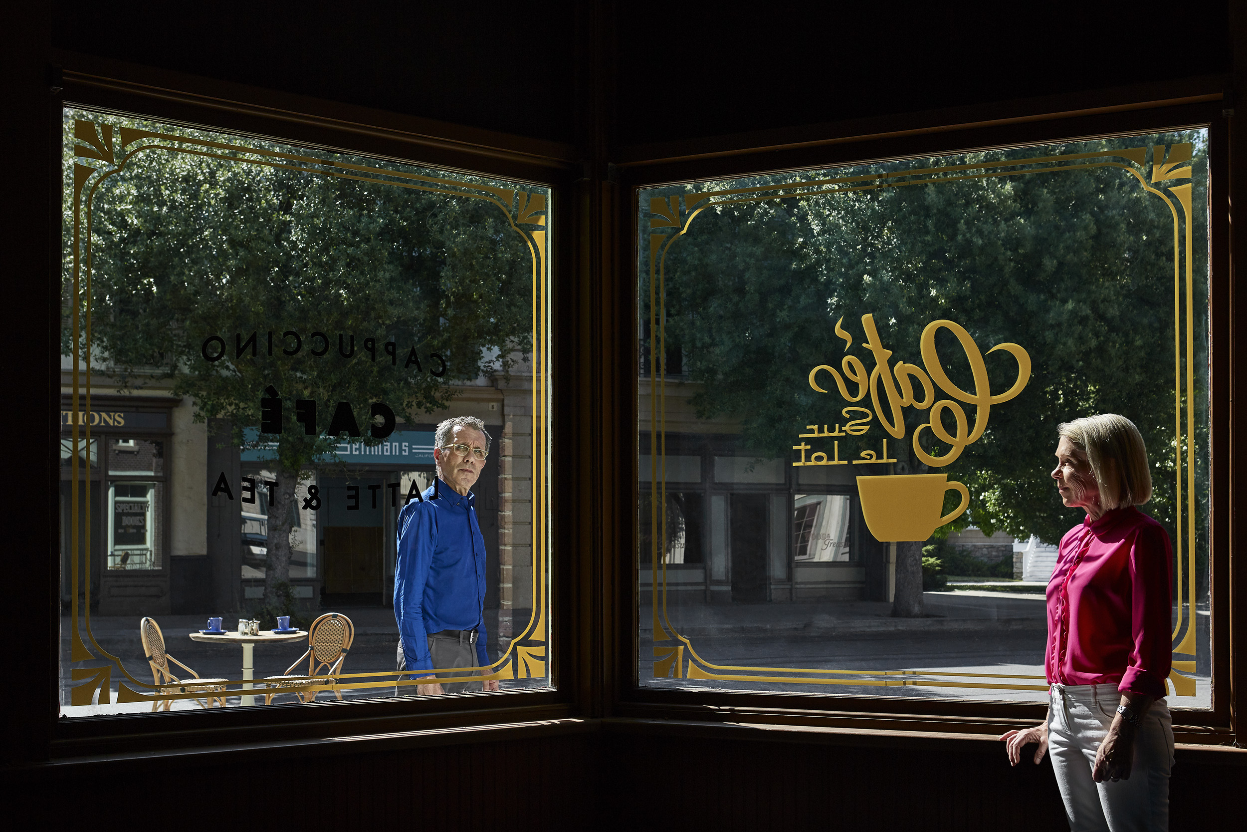 David Wasco and Sandy Reynolds-Wasco on a set of “La La Land,” built on the Warner Bros. studio lot. For the New York Times Style Magazine