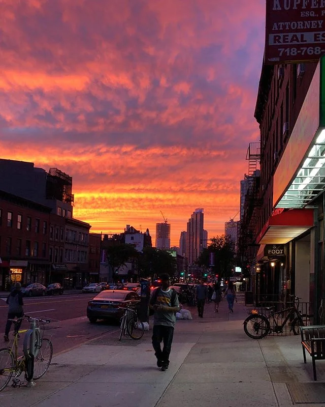 We had one of those gorgeous skies tonight 😍 #nyc #brooklyn #sunset 6/7/19