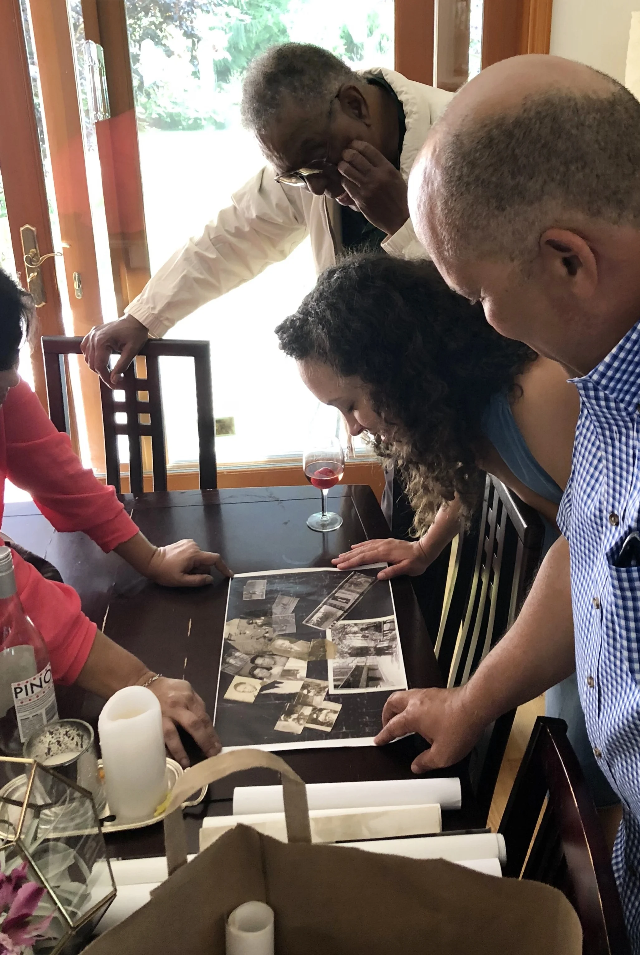My first introduction to a slew of family photos. Photo taken by my husband during my first father's day celebrated with my dad and grandpa.