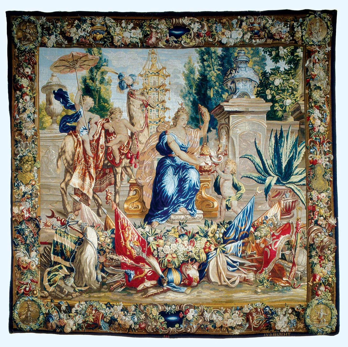 FLEMISH WOOL TAPESTRY OF ASIA by Jacob van der Borcht, late seventeenth century. Gift of the Hearst Foundation, Inc. 