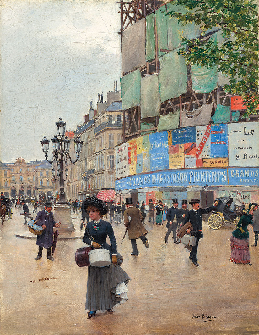 PARIS, RUE DU HAVRE by Jean Béraud, oil on canvas, 35.2 × 27.3 centimeters, 1882. Courtesy of National Gallery of Art, Washington.
