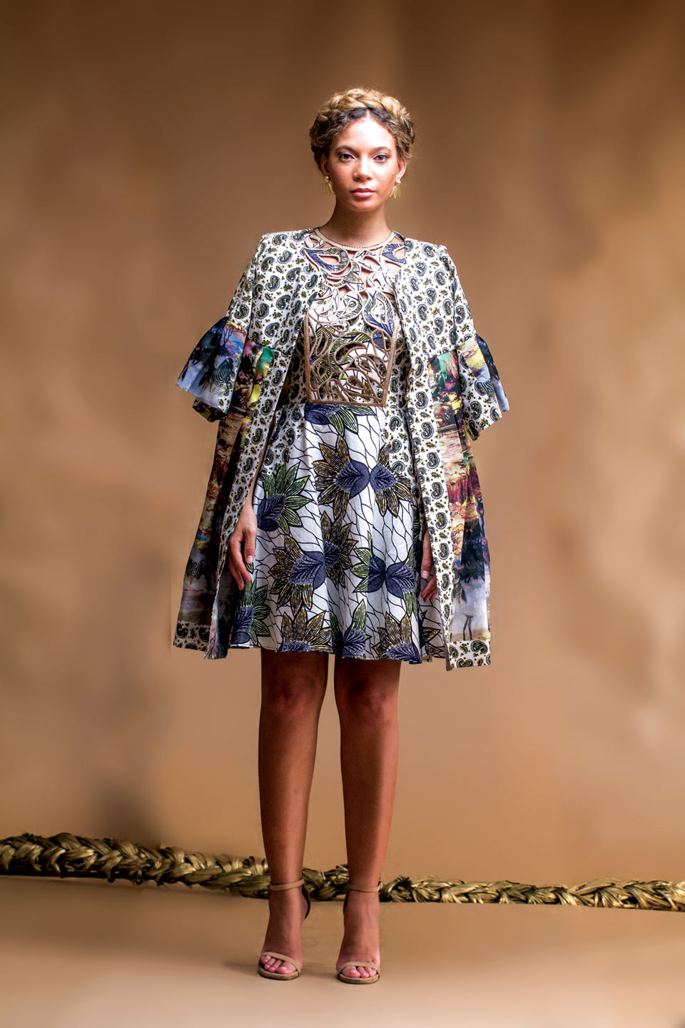 ENSEMBLE by Christie Brown of cotton, synthetic, Spring 2016, Ghana.
