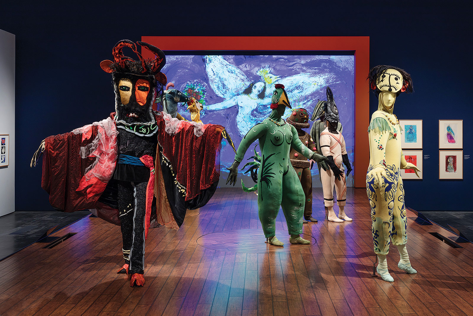 LOS ANGELES COUNTY MUSEUM OF ART INSTALLATION for “Chagall: Fantasies for the Stage.” Photograph by Fredrik Nilsen. 