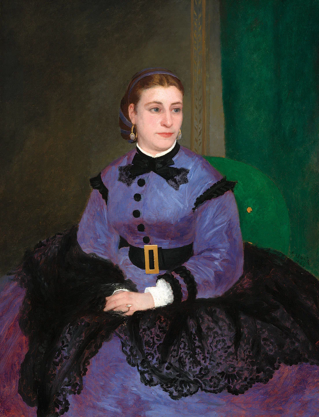 MADEMOISELLE SICOT by Pierre-Auguste Renoir, French, of oil on canvas, 1865. Chester Dale Collection. Courtesy of the National Gallery of Art.