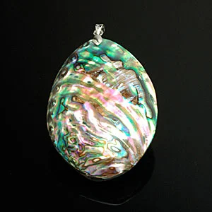 Abalone shell pendant. CW