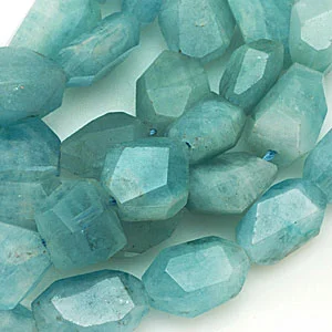 Aquamarine beads. CW