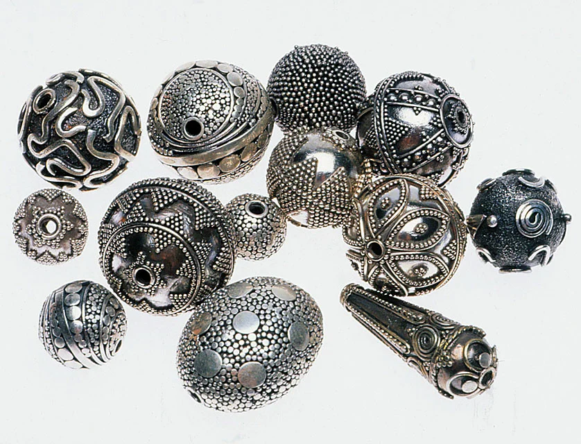 Granulated silver beads, Bali, Indonesia. RKL