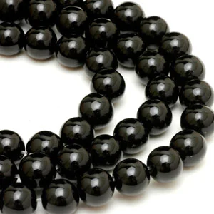 Black onyx beads. CW