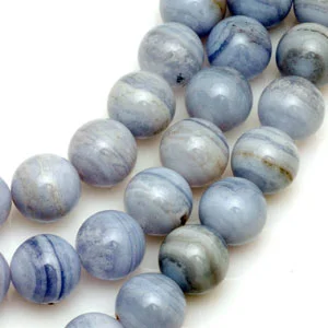 Blue lace agate beads. CW